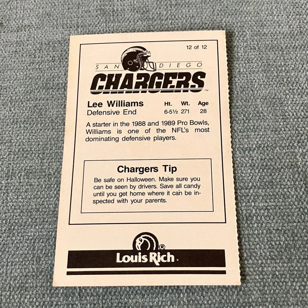 Chargers NFL Football Trading Card Football Card